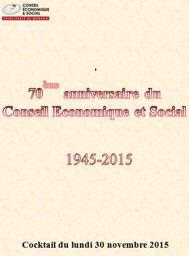 Cocktail du Conseil Economique et Social : 70ème anniversaire de sa création